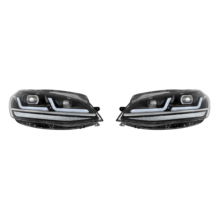 OSRAM LED-DRIVING VOLL-LED Tagfahrlicht Scheinwerfer für VW Golf VII FACELIFT (7.5) 16-22 schwarz/chrom